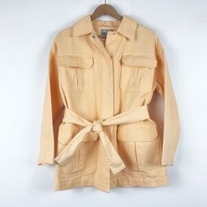 ASOS Design Belted Utility Jacket‎ Womens Pockets Collared Casual Coat